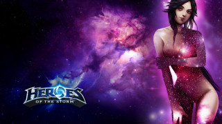 Woman red dress galaxy astronaut - free stars wallpaper for desktop