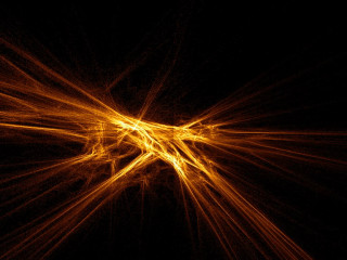 Yellow light dark sky black - volumetric light free wallpaper