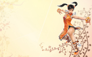 Woman costume dancing floral background 2 - the side of the image free wallpaper