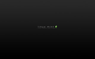 Black background green logo linux - a green logo free wallpaper