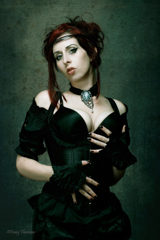 Woman black dress choker necklace - alice mason free wallpaper for mobile