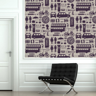 Chair wall pattern clock interior - front of a wall free wallpaper