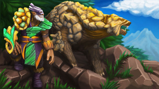 Bearded man large animal forest - a beard and a beard free wallpaper