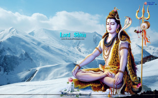 Lord shiv sitting snow mountain - free anime wallpaper for desktop