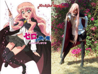 Woman sword cosplay pinkhair pentagram - cosplay free wallpaper