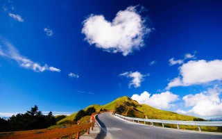 Road heart cloud fence sky - blue sky free wallpaper for desktop