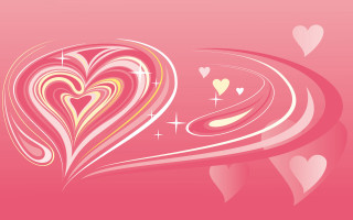 Pink background hearts stars pattern - heart free wallpaper for desktop