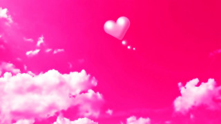 Heart shaped balloon flying sky - balloon free wallpaper for desktop