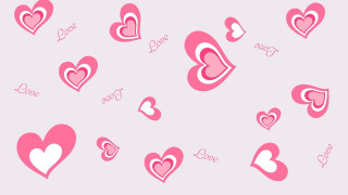 Pink white background hearts words 2 - naive free wallpaper