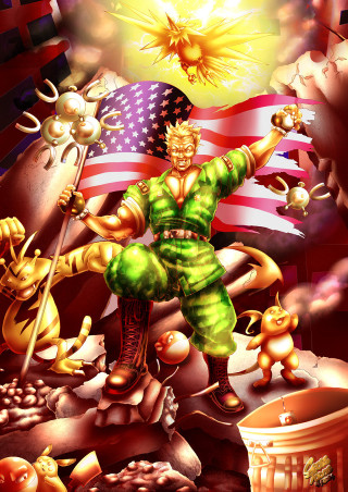 Man holding flag cat rock - a flag in the background free wallpaper