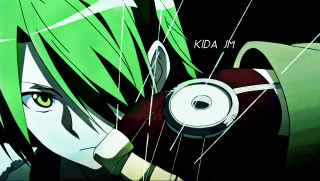 Anime green hair headphones microphone - eizan kikukawa free wallpaper