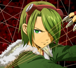 Anime green hair glasses cell - auto free wallpaper for tablet