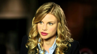 Woman blonde blue shirt black - claire falkenstein free wallpaper