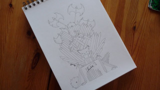 Plant flowers table pen notebook - a table next free wallpaper