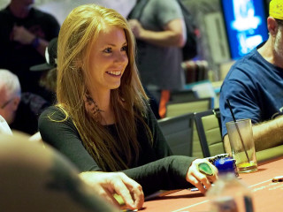 Woman sitting table beer man 2 - emily shanks free wallpaper