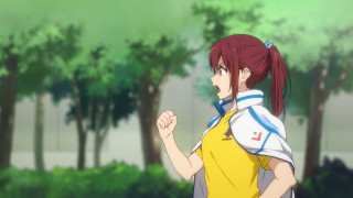 Girl yellow shirt white backpack - a blue ribbon free wallpaper