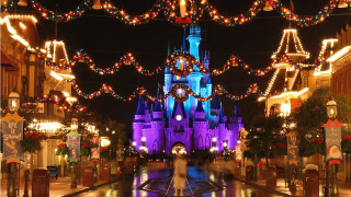 Castle christmas lights decorations night - christmas free wallpaper