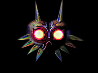 Colorful mask glowing eyes spikes - subsurface free wallpaper