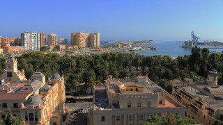 City harbor water buildings trees - building and trees free wallpaper