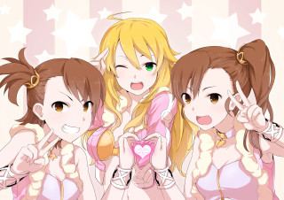 Anime girls blonde hair green - green eye free wallpaper