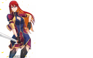 Woman costume sword holding image 2 - hair free wallpaper for desktop