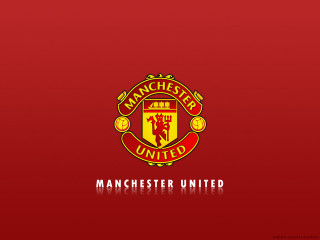 Manchester united logo red background 6 - official medium free wallpaper for desktop