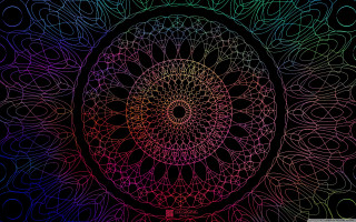 Colorful circular lines black rainbow - a circular object free wallpaper for desktop