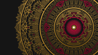 Red gold clock gears magic - high detail 4k free wallpaper
