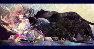 Woman bear cat tabletop mirror - anna dittmann free wallpaper