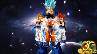 Dragon ball characters galaxy background - a group of dragon ball characters free wallpaper