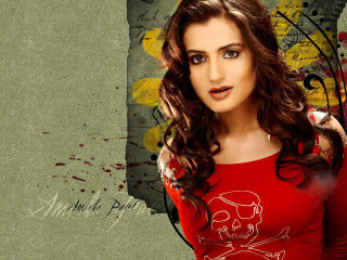 Woman red shirt skull green - promotional free wallpaper for desktop