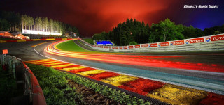 Night race track red sky - free cars wallpaper for desktop