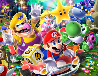 Mario kart friends game mario - game art free wallpaper