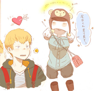 Man monkey heart woman backpack - toyism free wallpaper for tablet