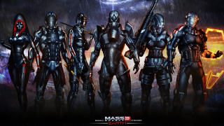 Sci fi characters rain weapons - mass effect free wallpaper for desktop