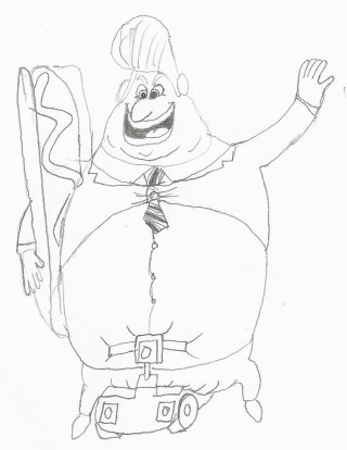 Cartoon character holding large object 7 - a large object free wallpaper for mobile