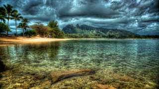 Lake mountain cloudy sky palm - bob thompson free wallpaper for desktop