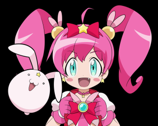 Pink bunny eared girl star - a gold star free wallpaper
