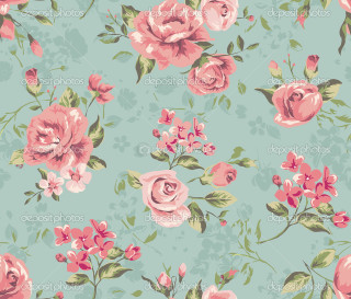 Pink rose floral wallpaper blue - a floral wallpaper free wallpaper for desktop