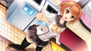 Woman school uniform pointing kitchen - hint of yayoi kasuma free wallpaper for desktop