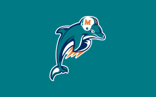 Dolphins logo blue background orange - m free wallpaper for desktop