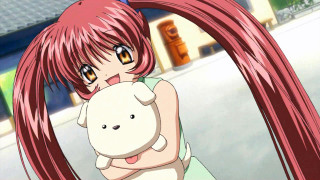 Girl red hair stuffed animal - long red hair holding free wallpaper