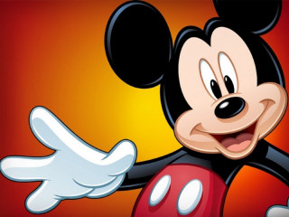 Cartoon mickey mouse red background - disney free wallpaper