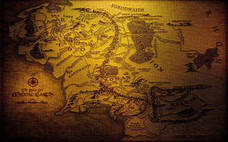 Middle earth night map adventure - place free wallpaper