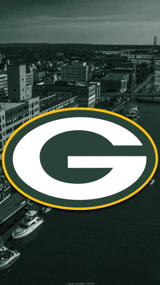 Green bay packers logo cityscape - official medium free wallpaper for mobile