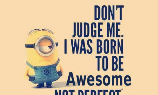 Minion dont judge me awesome 3 - a minion free wallpaper
