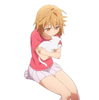 Girl holding cat in arms - aguri uchida free wallpaper for tablet