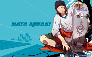 Girl holding skateboard blue background - a skateboard free wallpaper