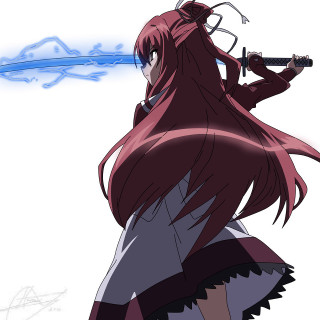 Woman sword in her hands - promotional free wallpaper for tablet