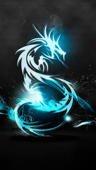 Blue black dragon black background 7 - dragon free wallpaper for mobile